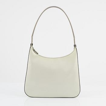 Prada, a white leather bag.