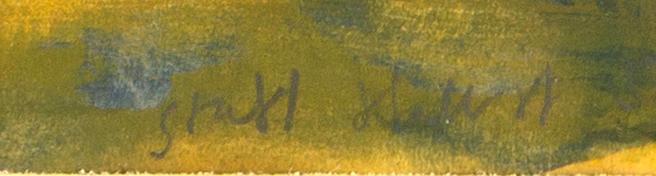 Staffan Hallström, a signed and dated gouache.