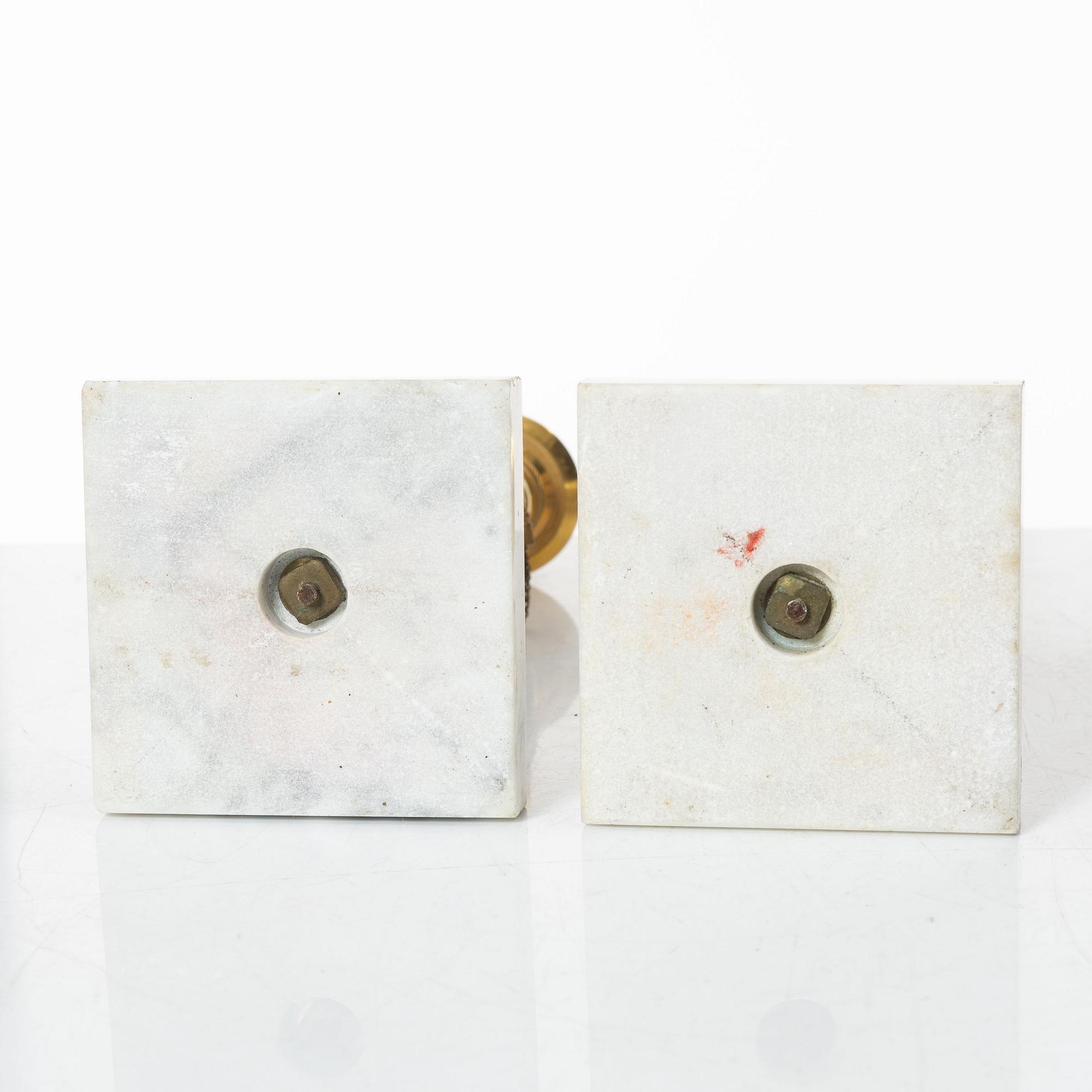 Ljusstakar, ett par, Sverige, omkring år 1900. Sengustaviansk stil.