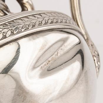 Sockerskål med lock silver 1900-talets första hälft märkt L Weber.