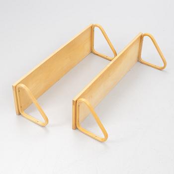 Alvar Aalto, a pair of wall shelves, model 112B, Artek, Finland, late 20th century.