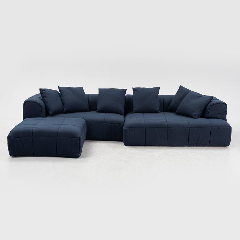 Cini Boeri & Laura Grizziotti, modulsoffa och sittpuff, "Strips", Arflex, Italien.