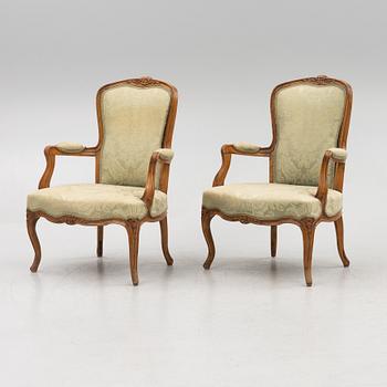A pair of Rococo chairs, second half of the 18th Century.