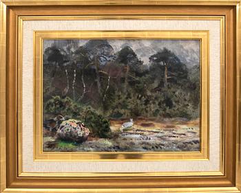 Lindorm Liljefors, olja, på pannå signerad och daterad 74.