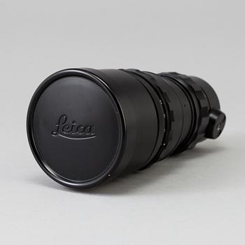 A black Leica Telyt 1:4,8/280 lens no 2298867, Leitz Canada.