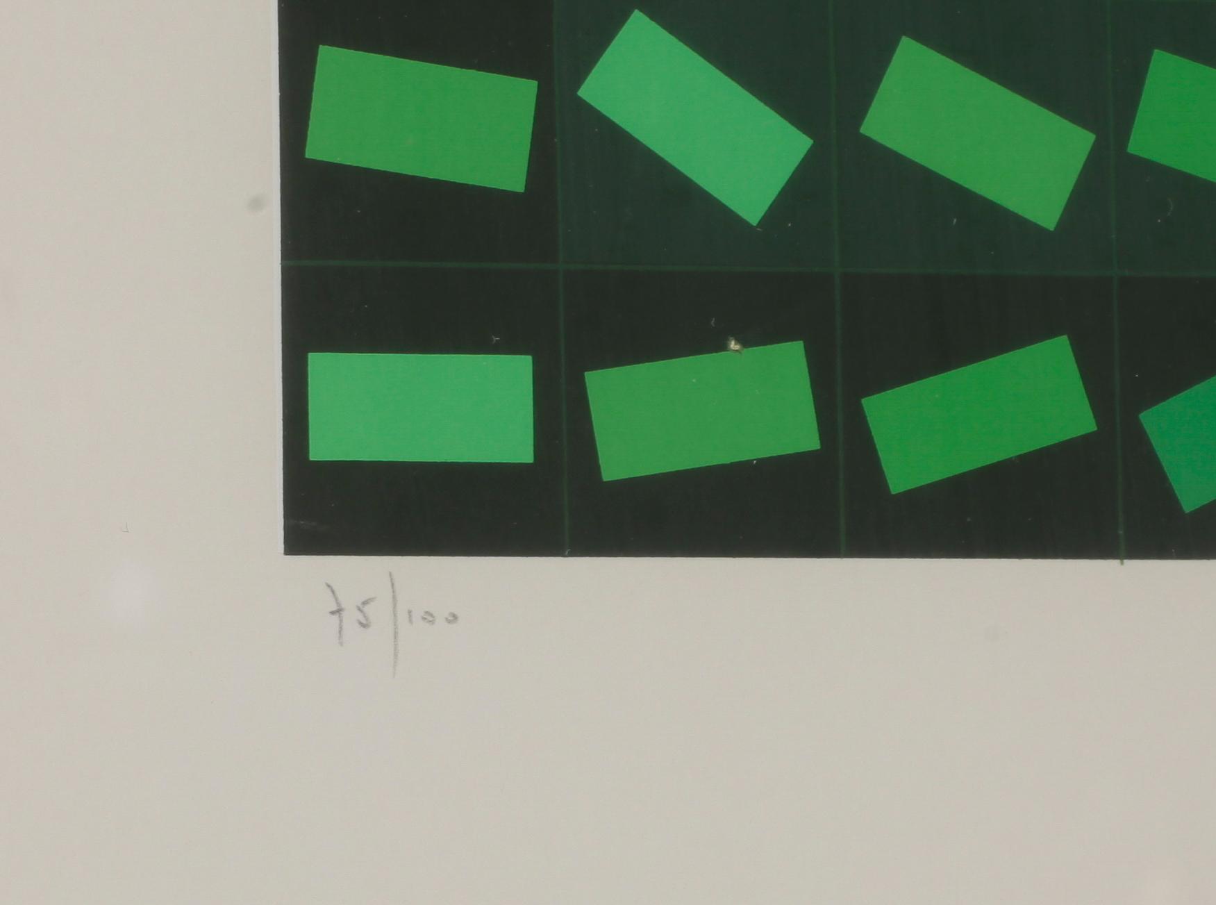 VICTOR VASARELY, färglitografi, signerad o numrerad: 75/100.