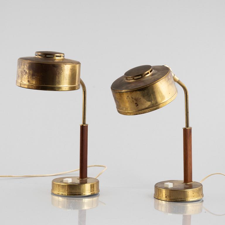 A pair of Table lamps, BJS Skellefteå, 1960s.