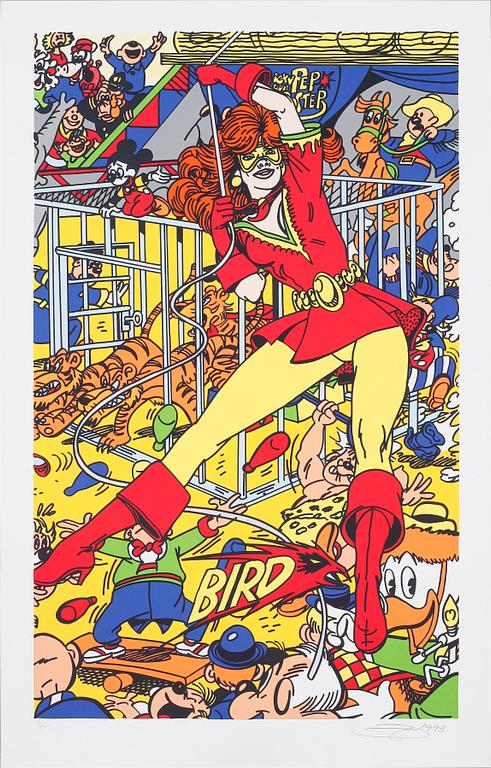 GUDMUNDUR ERRÓ, serigraphy, signed, numbered HC and dated 1993.