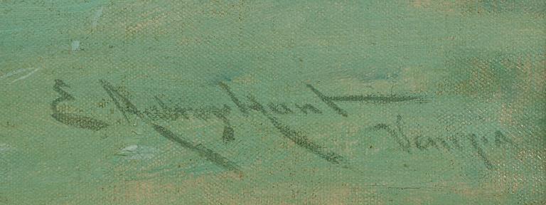 EDWARD AUBREY HUNT, olja på duk, sign.