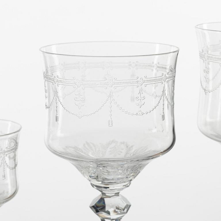 Glass service, 51 pieces (37+14), Saint Louis Anvers and Edvin Ollers, "Evy".