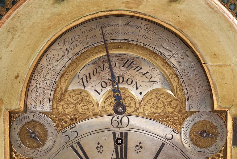 A Baroque bracket clock by Thomas Hally London, around 1700, case in Swedish Rococo, mid 18th century.