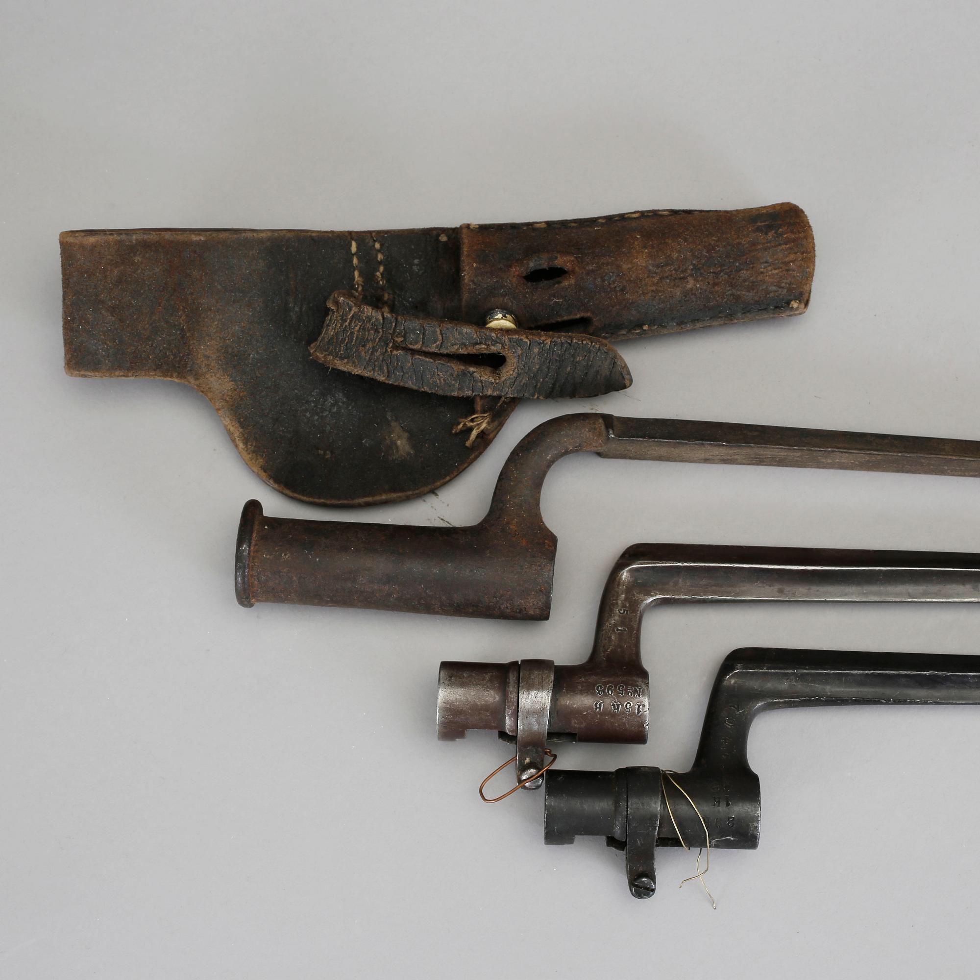BAJONETTER, 8 stycken, 1800-tal.