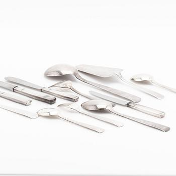Jacob Ängman, cutlery service, silver, 224 pieces, "Rosenholm", GAB,
