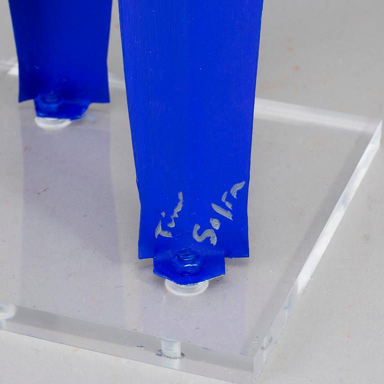 TIMO SOLIN, skulptur, målad metall, signerad.