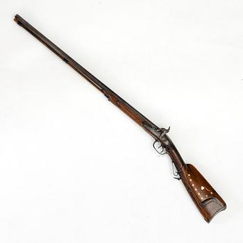 A double barelled percussion shotgun by Gudmund Nystrand, Eskilstuna (1786-1863).