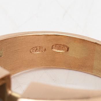 A 14K gold ring, princess-cut diamond approx. 5.0 ct, Jarkko Perälä, Vaasa, Finland.