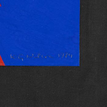 KG Nilson, gouache, signerad och daterad 1974.