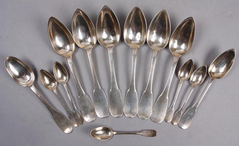 BESTICK, 21 delar, silver. Laurent Labbé, Paris 1829-1852.