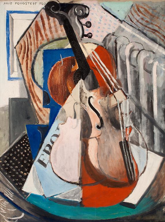 Arvid Fougstedt, "Stilleben med fiol" (Still life with violin).