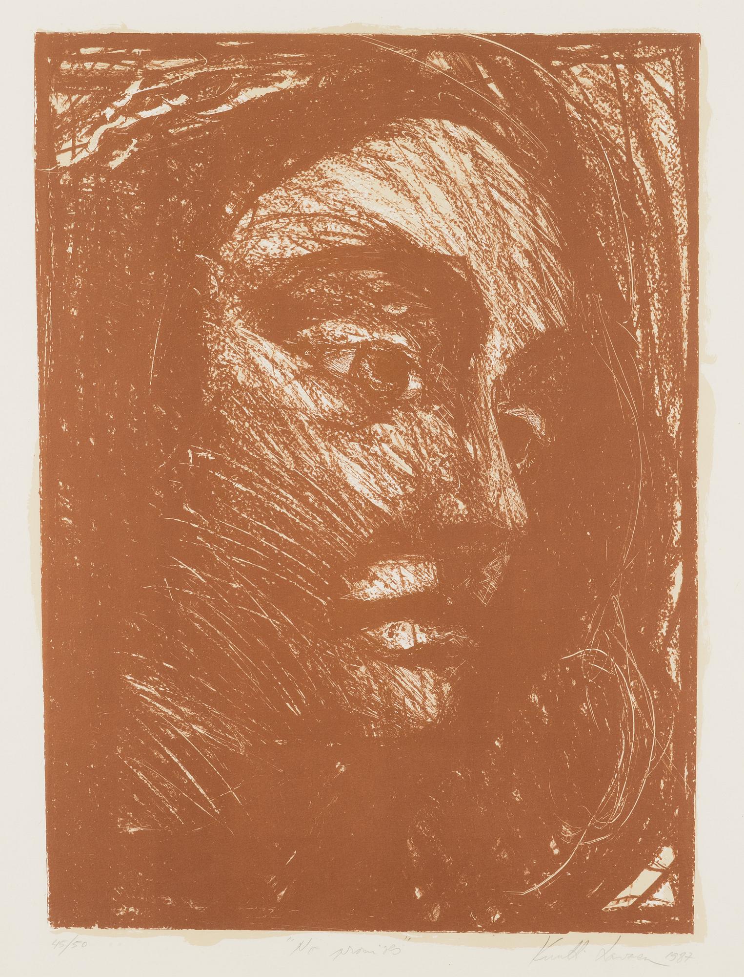 Kuutti Lavonen, litografi, signerad och daterad 1987, numrerad 45/50.