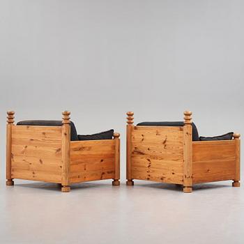 Uno & Östen Kristiansson, fåtöljer, ett par, Luxus, Vittsjö 1970-tal.