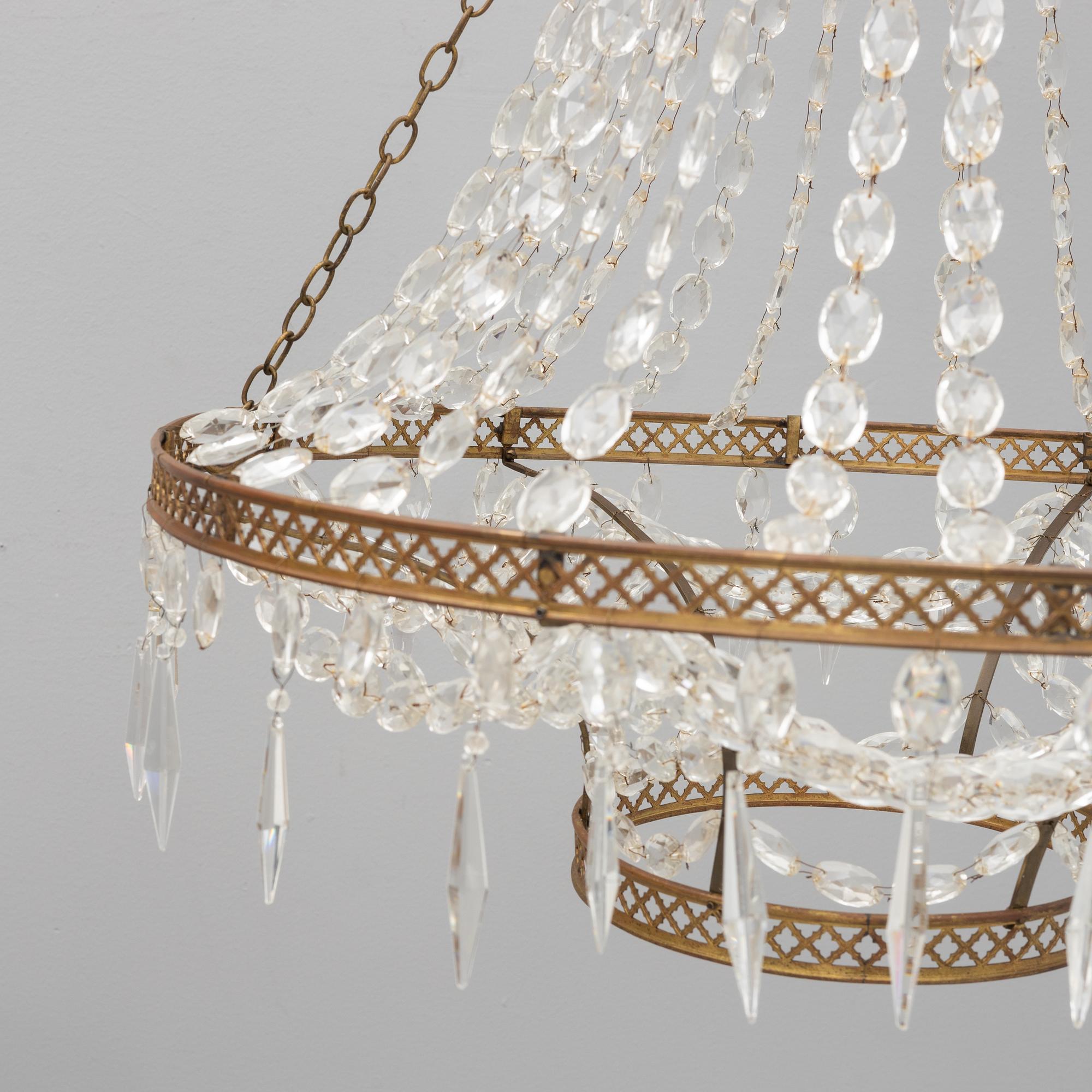 A Gustavian style chandelier, 20th Century.