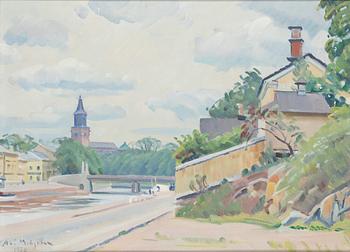 Ali Munsterhjelm, View towards Aura Bridge.