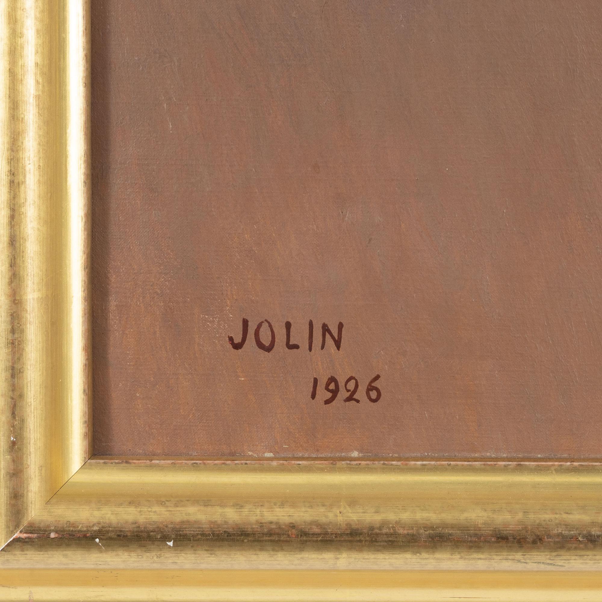 Einar Jolin, olja på duk, signerad och daterad 1926.