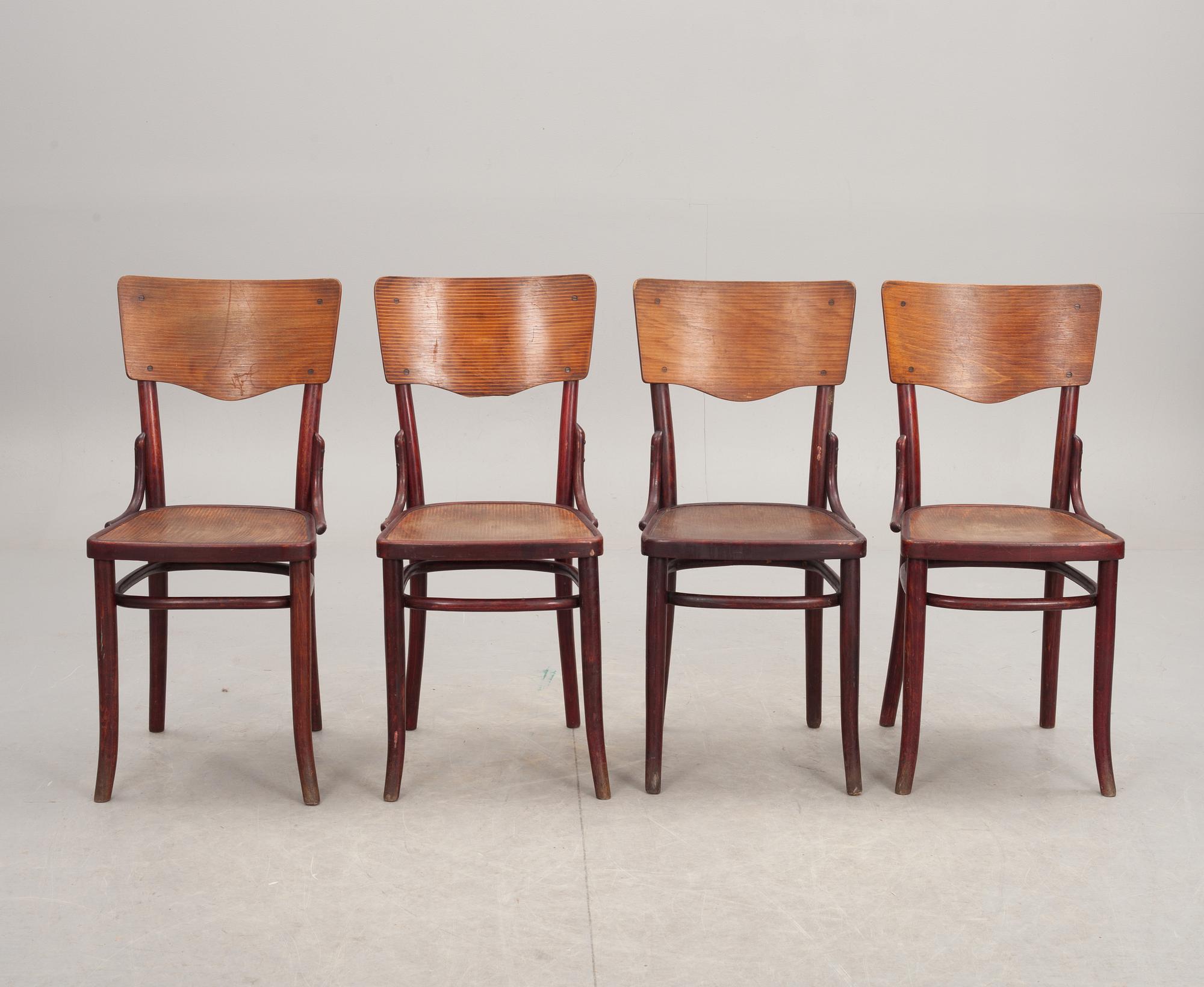 STOLAR, 4 st. Märkta Thonet.