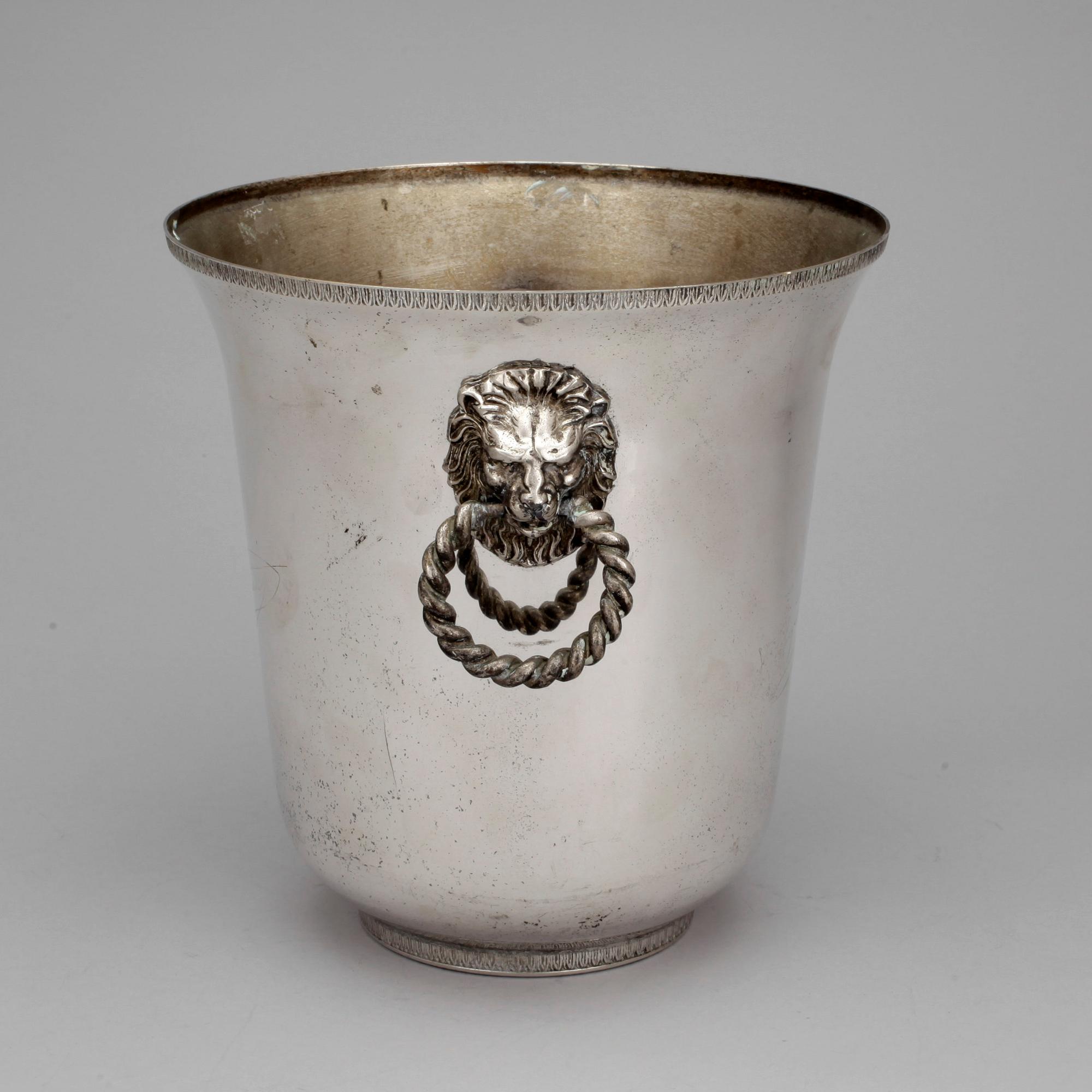 CHAMPAGNEKYLARE, nysilver, 1900-talets andra hälft.