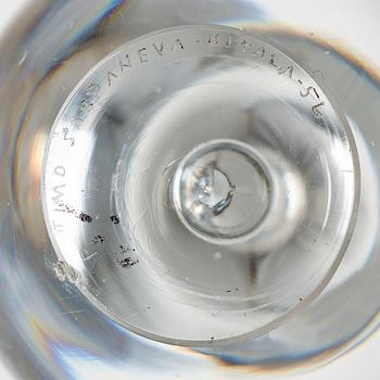 Timo Sarpaneva, Two mid-20th-century glass sculptures, both signed. Iittala, Finland.