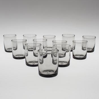 GLAS, 12 st, "Antik", Reijmyre Glasbruk.
