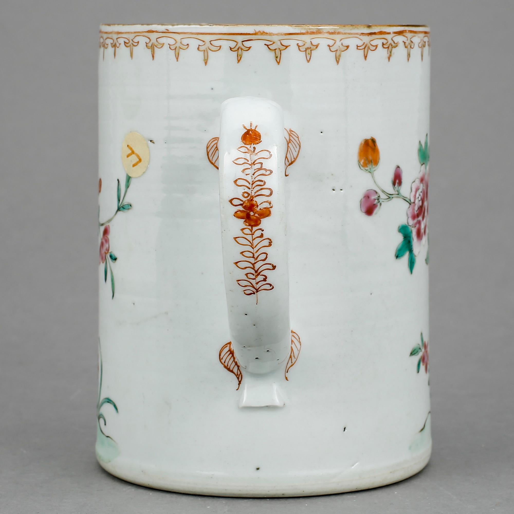 MUGG, porslin, Qianlong, Kina 1700-tal.