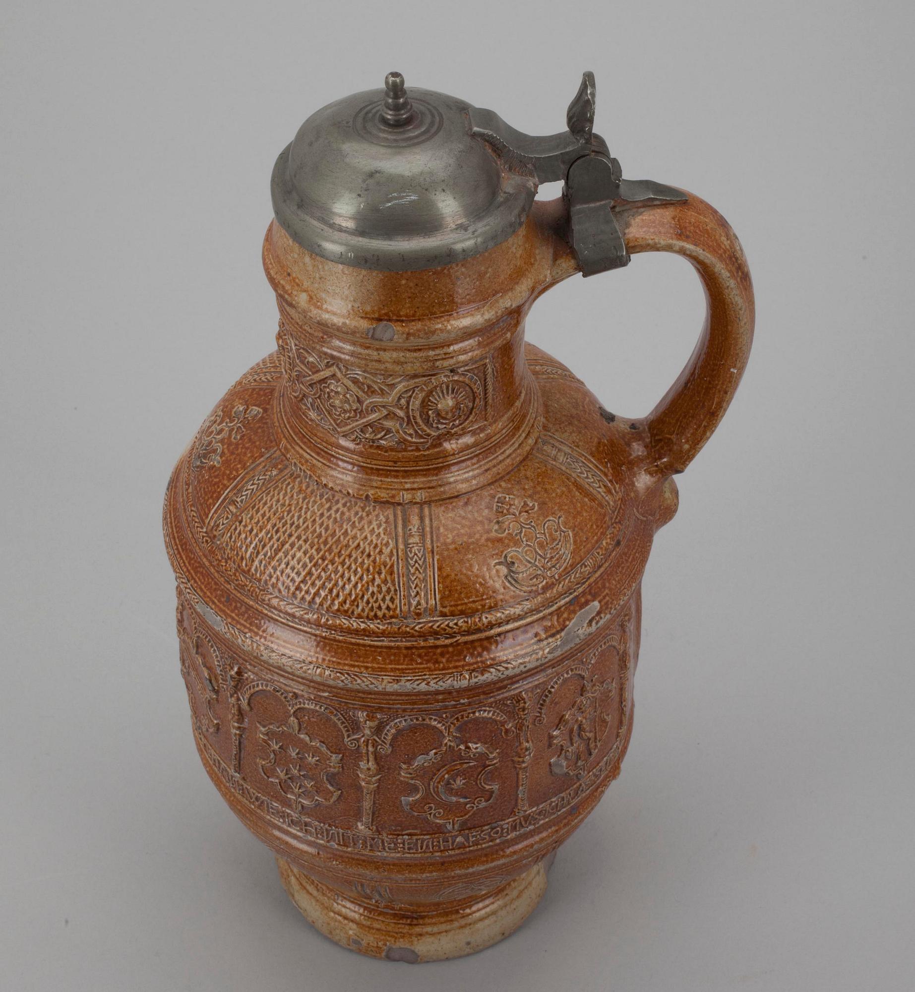 KANNA, lergods samt tenn, Tyskland 1800-luku.