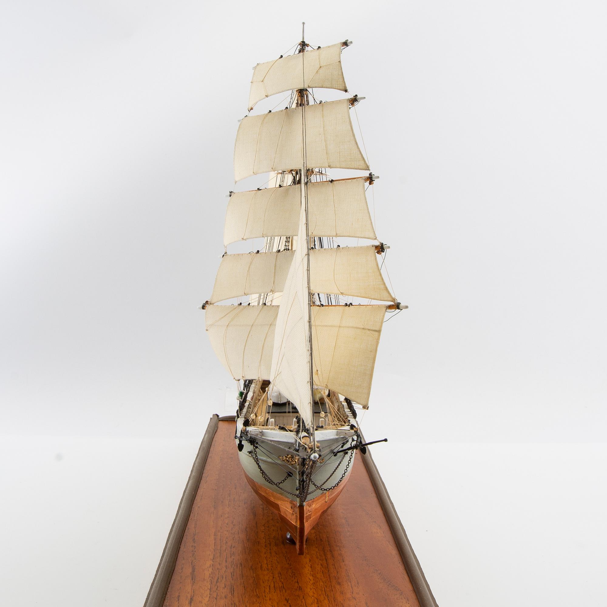 Fartygsmodell "Scandin", byggd av Sten Bergwall.