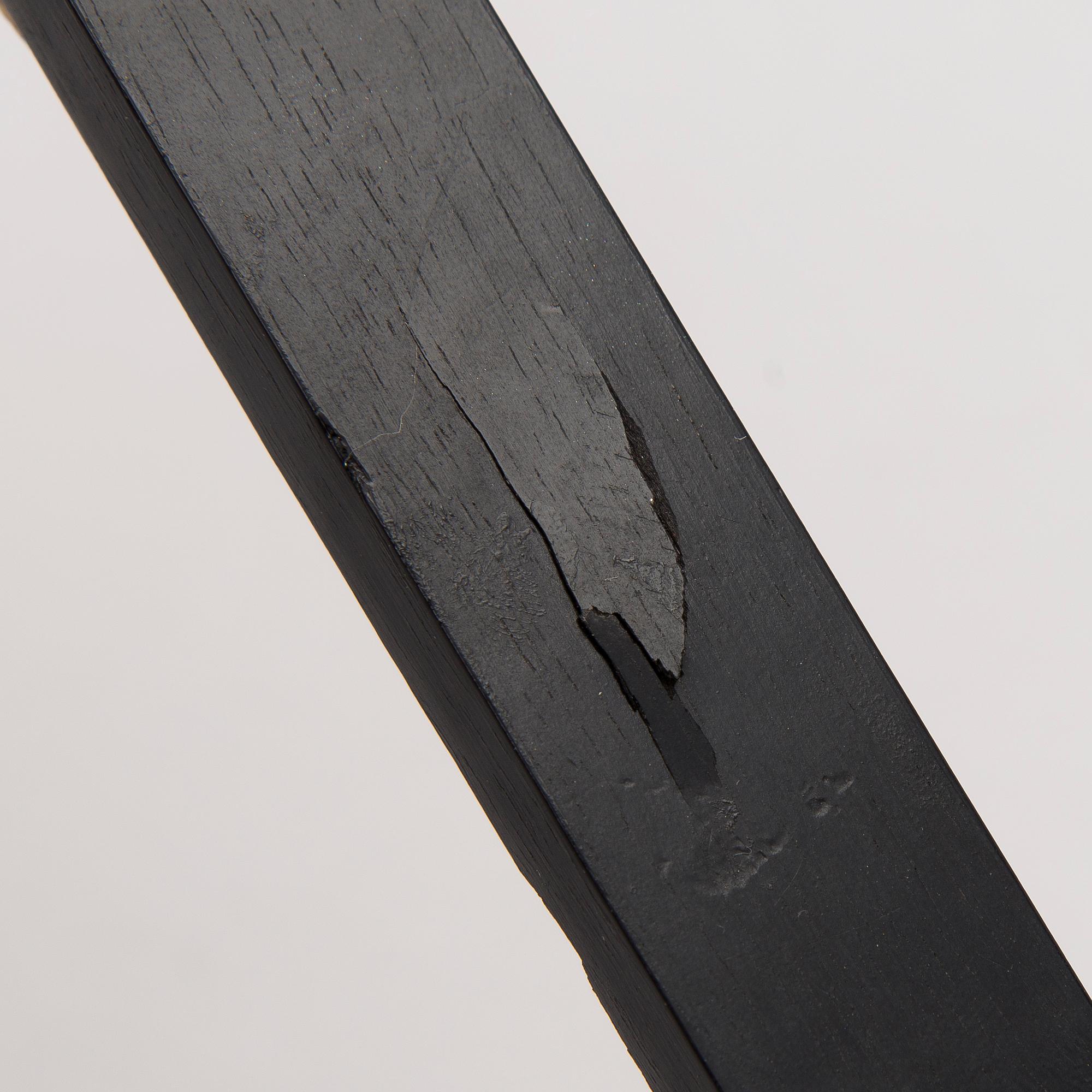 A WOODEN AND BONE TABLE CRUCIFIX with base. 19th Century.