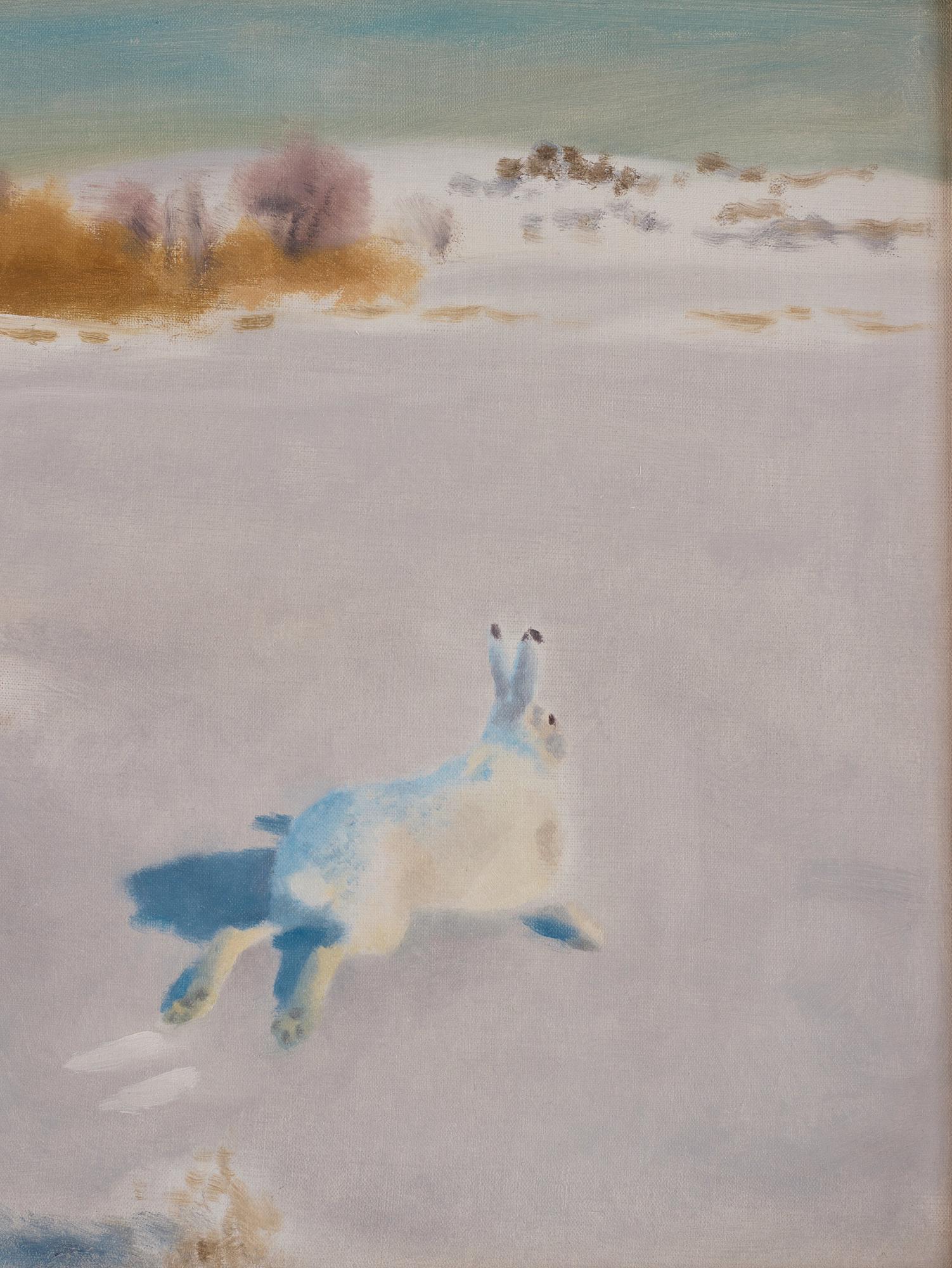 Bruno Liljefors, Bounding Winter Hare.