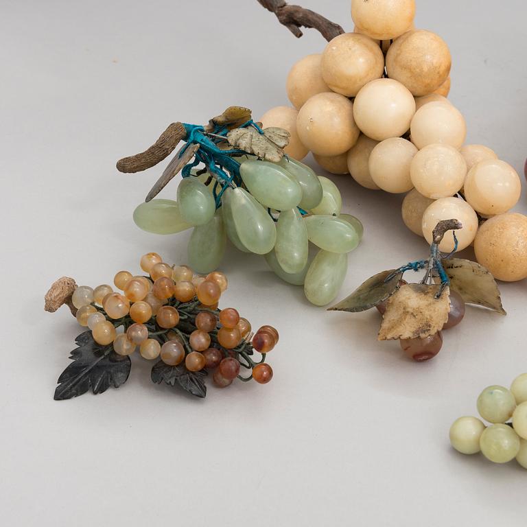 A group of decorative grapes, China, 20th Century.