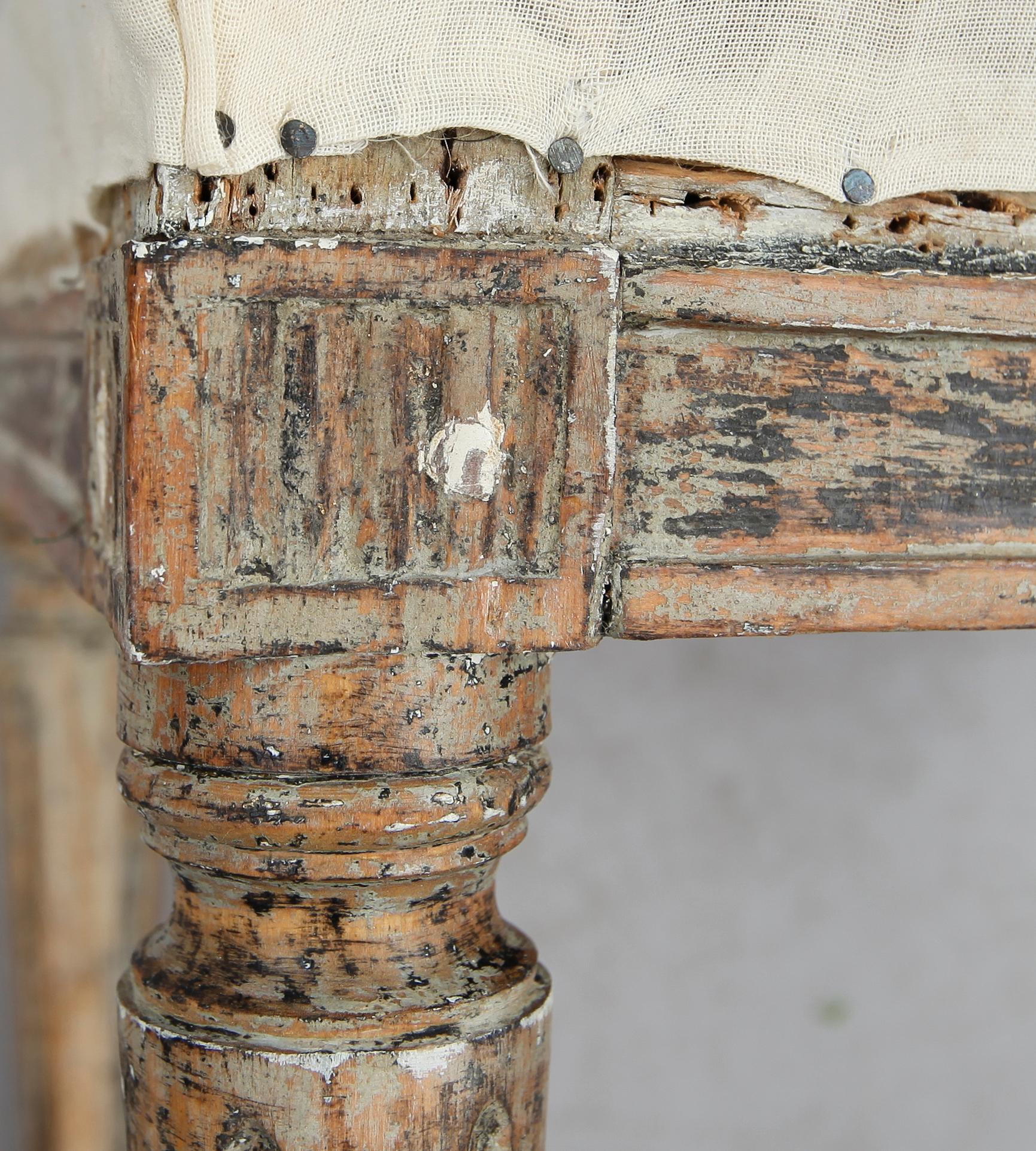 TABURETT, gustaviansk, sent 1700-tal.