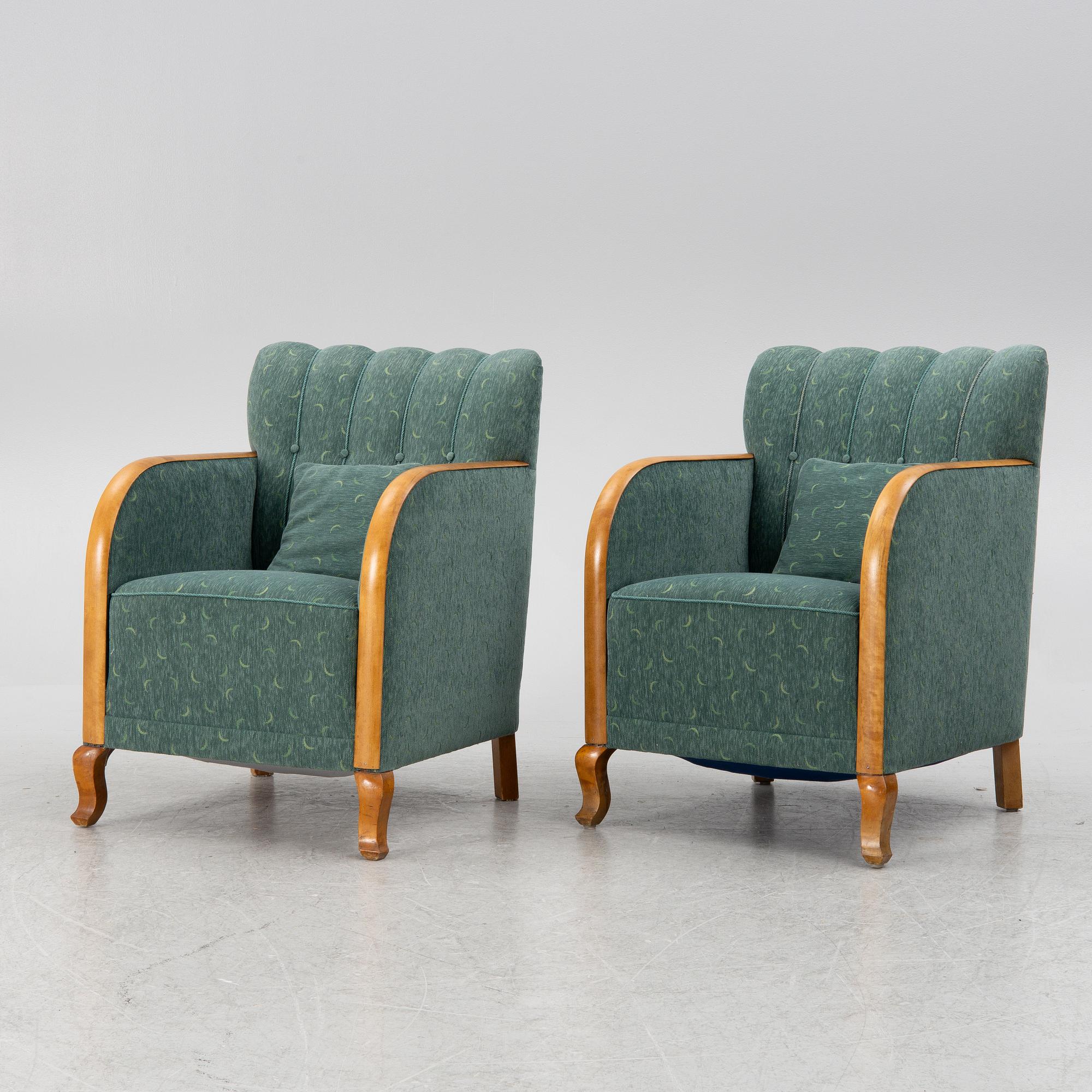 A pair of armchairs, 1930s/40s.