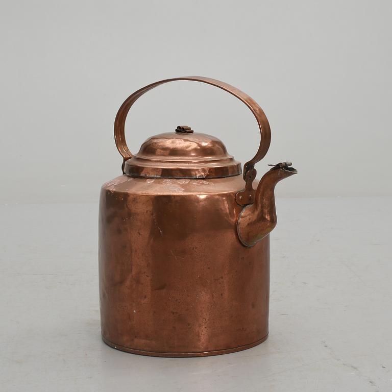 KAFFEPANNA, koppar, 1800-tal.