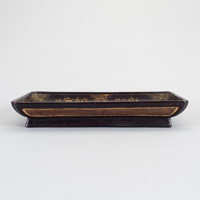 TRAY, lacquerware, Qing dynasty, 19th century.