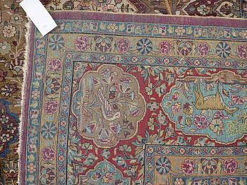 SEMI-ANTIQUE SILK KASHAN.