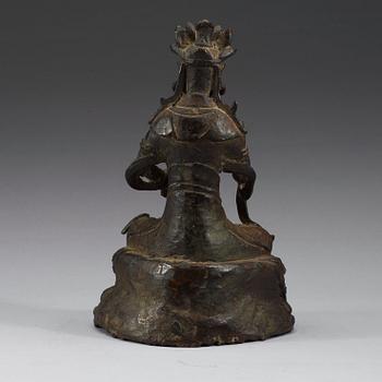 BODHISATTVA, brons. Sen Ming-/tidig Qing dynasti.
