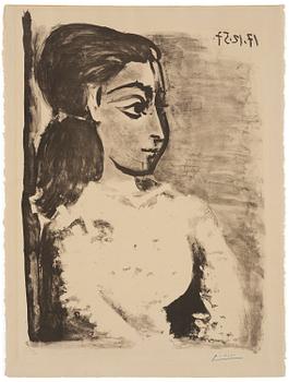 965. Pablo Picasso, "Buste de Femme au corsage blanc".