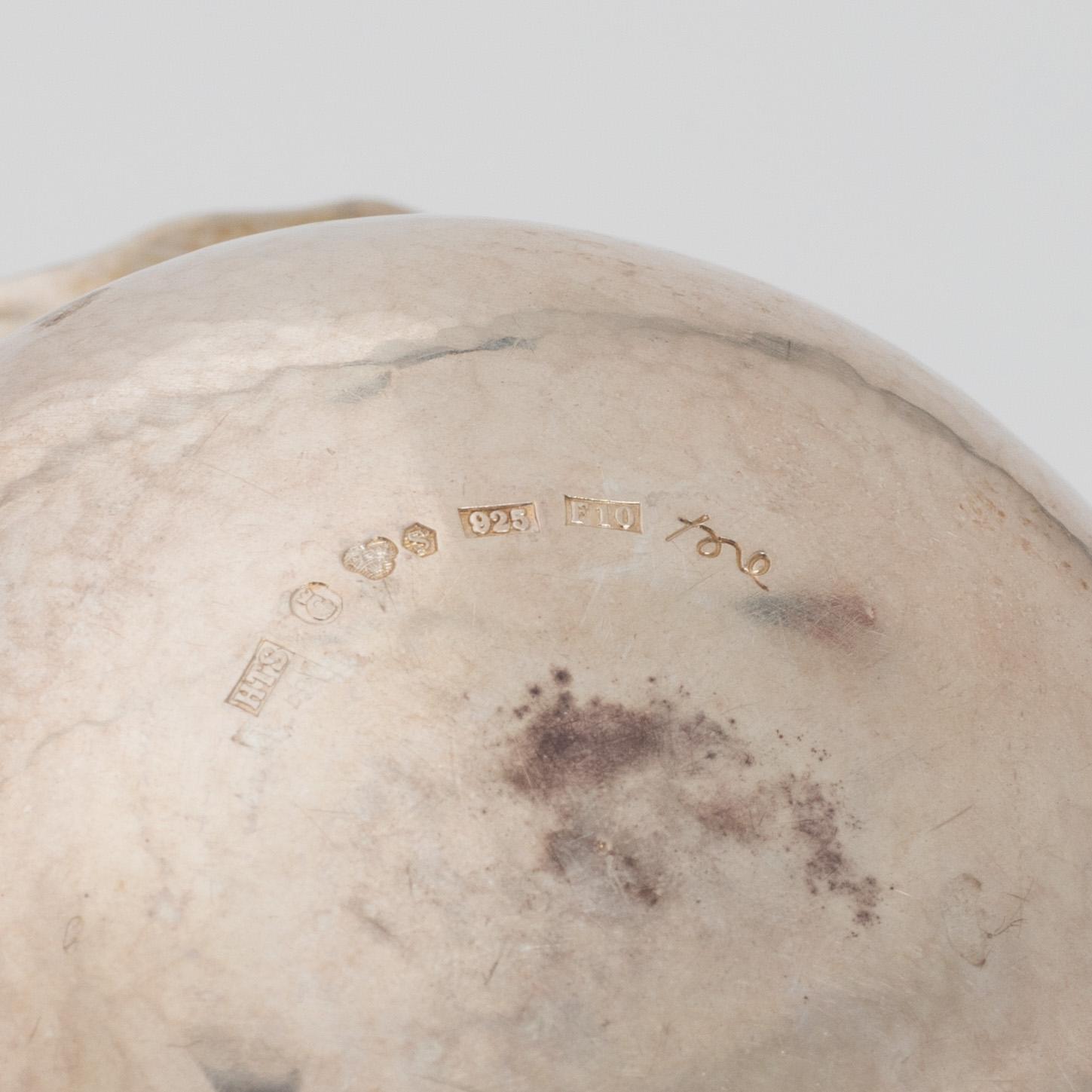 Tore SVensson Ateljé, four silver table decorations, sterling silver, Gothemburg, 1980-1993.