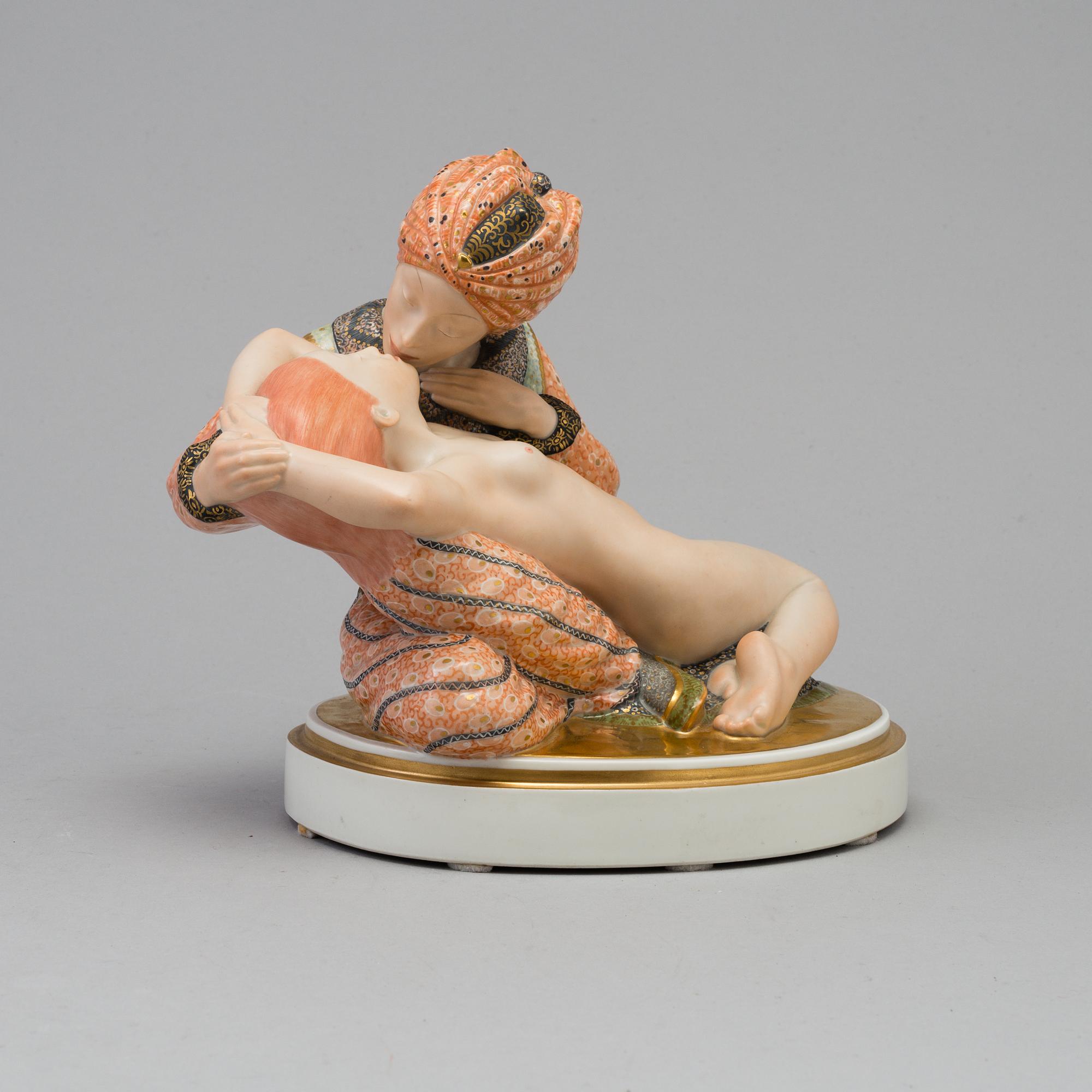 A Royal Copenhagen porcelain figure after Gerhard Hening, Denmark 1920's.