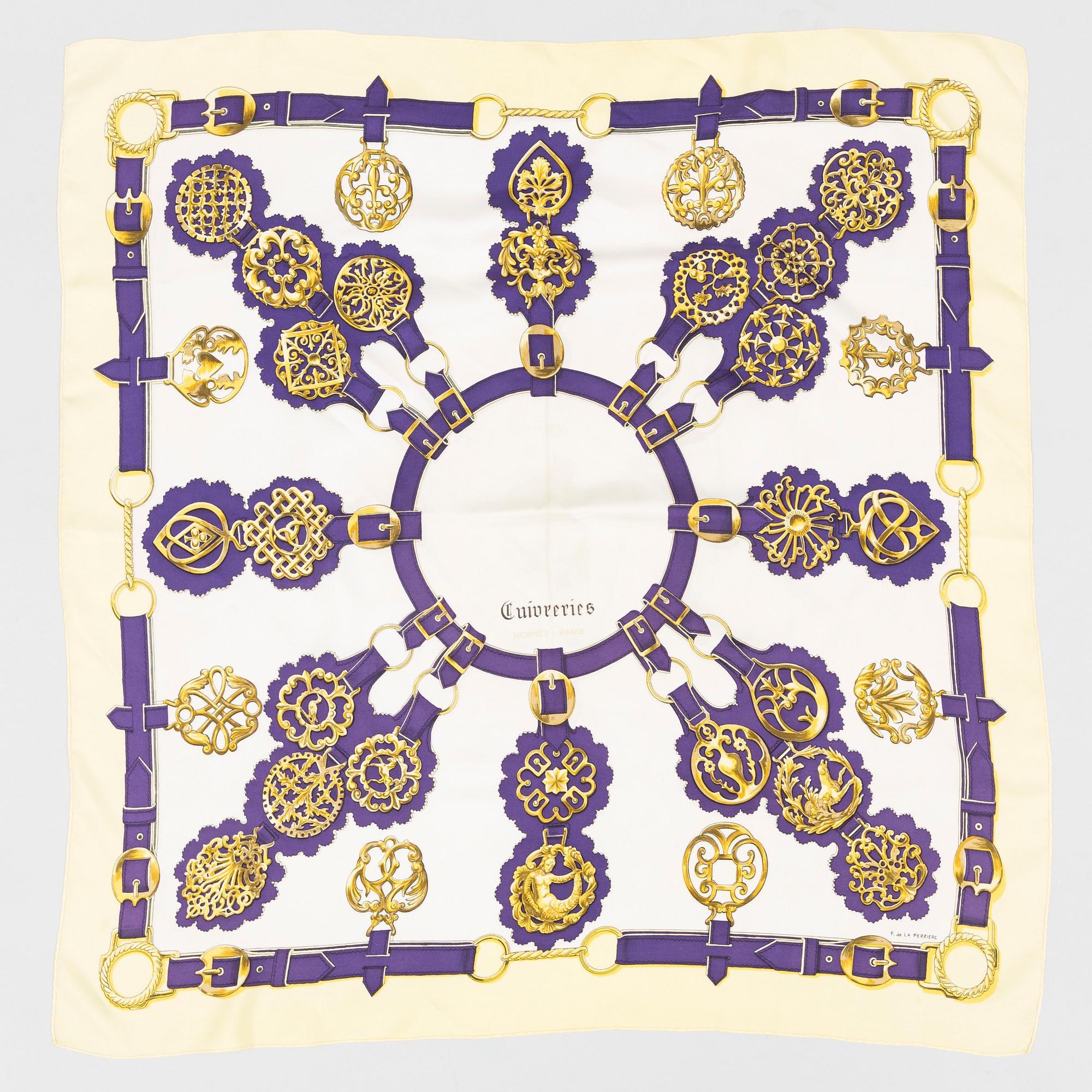 Hermès, Scarf, "Cuivreries".