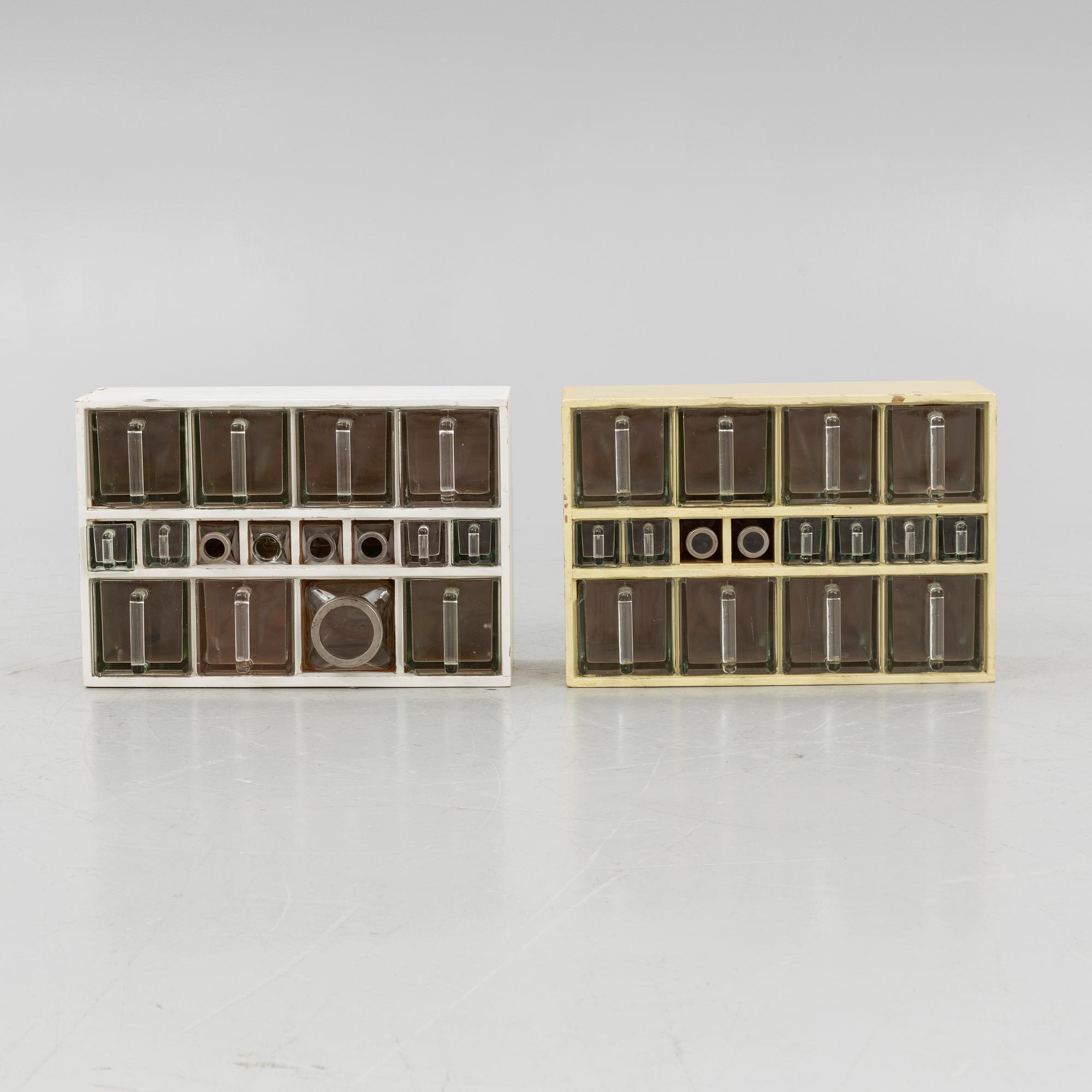 Two 1930/40s spice-rack from Boet, Sweden.