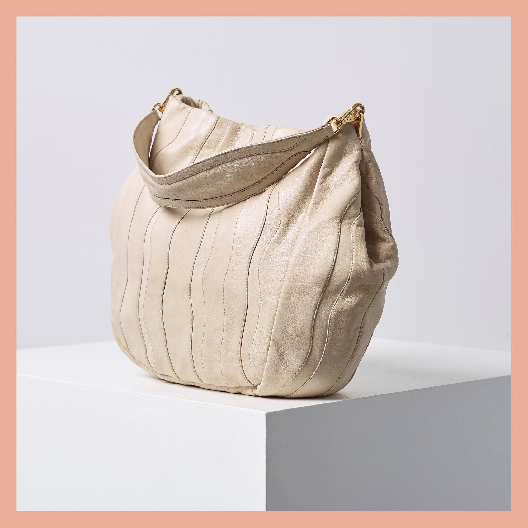 HANDBAG, "Nappa Stripes", Prada.
